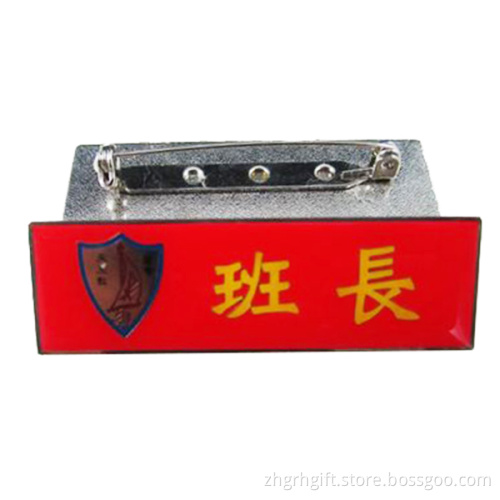professional metal label pin school badges wholesale metal name badge